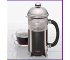 BonJour Maximus French Press with Brushed Stainless Steel Lid and Frame