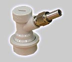 Ball Lock Home Brew Keg Tap - Gas In with Male Flare Fitting with Hose Barb