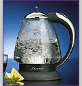 Capresso H2O Plus Glass Hot Water Kettle - Chrome
