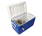 Single Faucet Jockey Box - 120' Stainless Steel Coil - Blue
