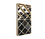 Country Pine 208 Bottle Solid Bin Wine Rack