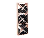Country Pine 132 Bottle Solid Diamond Cube Wine Rack