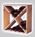 Photo of Country Pine Wood Cube Wine Rack for 24 Bottles