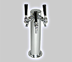 D4743TT Chrome Triple Faucet Draft Beer Tower - 3 Inch Column