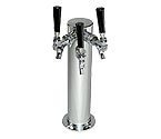 D4743TT Stainless Steel Triple Faucet Draft Beer Tower - 3 Inch Column