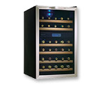 Danby Silhouette DWC283BLS 30-Bottle Dual Zone Wine Cooler - Stainless Steel Glass Door