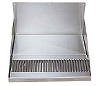 DP-520D - Barrel Head Stainless Steel Drip Tray w/ Backsplash & Drain