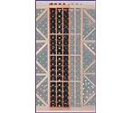 3 Column Individual Bottle Wine Rack - Redwood Unstained