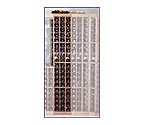 3 Column Individual Wine Rack w/ Display Row - Redwood Unstained