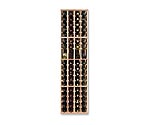4 Column Individual Wine Rack w/ Display Row - Redwood Unstained