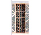 5 Column Individual Bottle Wine Rack - Redwood Unstained