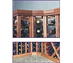 Designer Series Curved Wine Rack Molding - Redwood Unstained