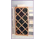 Diamond Bin Wine Rack with Face Trim - Redwood Unstained
