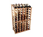 Individual Half Height Wine Rack w/ Display Row - Redwood Unstained