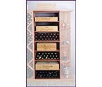 Rectangular Bin & Case Storage Wine Rack - Redwood Unstained