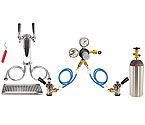 Kegco Deluxe Double Faucet Tower Beer Dispenser Conversion Kit w/ Tank EBDTCK2-T742-2_5 - On Ebay