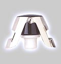Super-Seal Champagne Stopper - Nickel Plated with Black Top