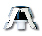 Super-Seal Champagne Stopper - Nickel Plated with Black Top