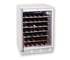 Summit SWC6GWLCSS 51-Bottle Wine Refrigerator - SS Cabinet/White Door Trim