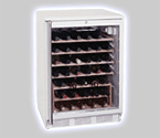 Summit SWC6GWLCSS 51-Bottle Wine Refrigerator - SS Cabinet/White Door Trim