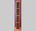 Grotto 2-Column Individual 46 Bottle Wine Rack - Half Bottle / Splits