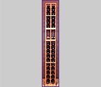 Grotto 2-Column Individual 34 Bottle Wine Rack w/ Display Row