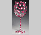Lolita Love My Wine Glass - Pink Cheetah Girl Stemware