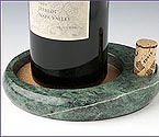 Sommelier's Green Marble Wine Bottle Coaster