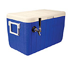 Single Faucet Jockey Box - 48 Qt. Cold Plate Cooler - Blue