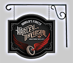 Harley-Davidson Winged Wheel 2-Sided Pub Sign