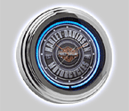 Harley-Davidson Motorcycles Bar & Shield Neon Clock