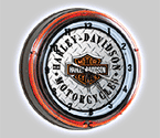 Photo of Harley-Davidson Bar & Shield Diamond Plate Double Neon Clock