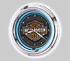 Photo of Harley-Davidson Essential Bar & Shield Neon Clock