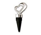Framed Heart Silver Plated Bottle Stopper