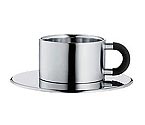 WMF Kult Stainless Espresso Cup with Saucer