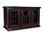 Le Cache European Country Euro Credenza 180-Bottle Wine Cellar - Chocolate Finish