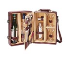 Manhattan Portable Cocktail Service - Mahogany & Tan