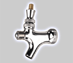 Self-Closing Chrome Beer Faucet w/Brass Lever