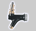 Creamer Beer Faucet w/ SS Lever - Black Plastic, Brass