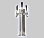 DS-133-PSS Stainless Steel 3-Faucet Beer Tower - 3