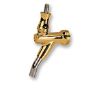 Gold-Plated Brass European Draft Beer Faucet with Stainless Steel Lever