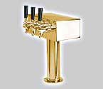 D7743PVD PVD Brass T-Style 3 Faucet Draft Beer Tower - 3 Inch Column