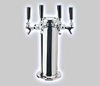 DS-144-PSS Polished Stainless Steel 4 Faucet Draft Beer Tower - 4 Inch Column