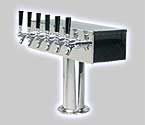 Photo of DS-356-PSS Stainless Steel Six Faucet T-Style Draft Tower - 4 Inch Column