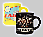 Santa Barbara '50s Fun Diner Ceramic Coffee Mugs (Set of 4)
