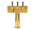 D7743PVD PVD Brass T-Style 3 Faucet Draft Beer Tower - 3 Inch Column