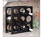 Nolita 9 Bottle Wine Rack - Black