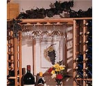 Premium Redwood Hanging Wine Glass Rack
