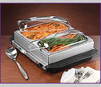 Photo of Nostalgia Electrics BCD-552 2-Section Stainless Steel Buffet & Warming Tray