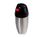 Oggi Push & Pour Satin Stainless Steel Cocktail Shaker